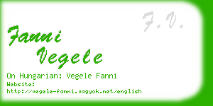 fanni vegele business card
